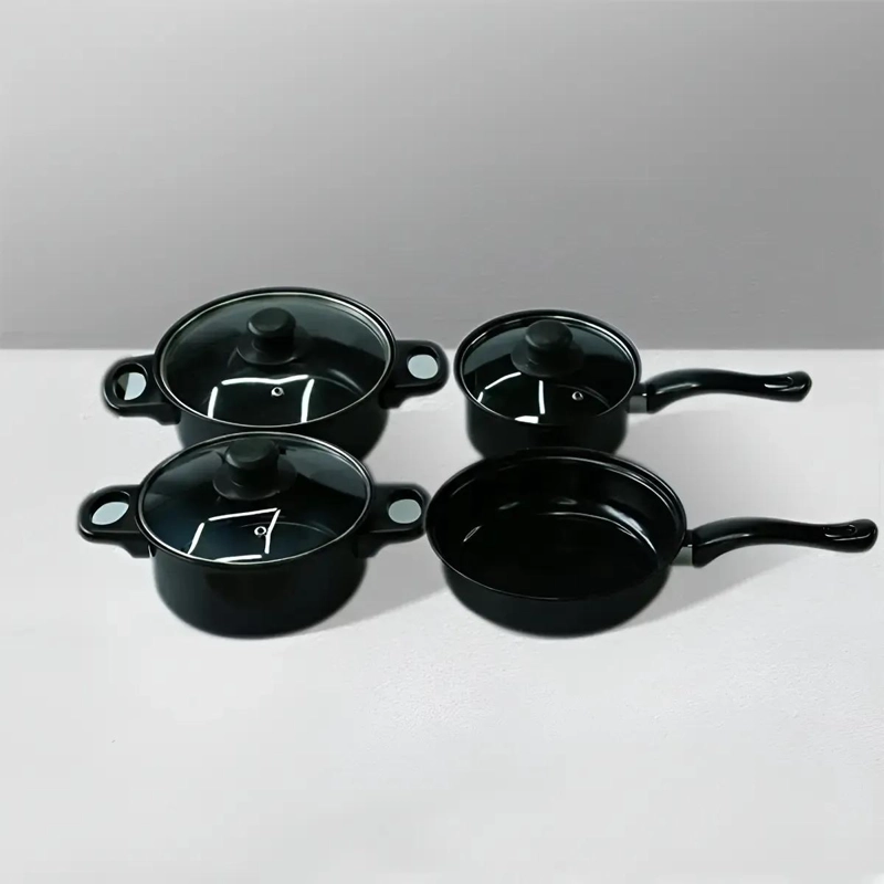 SET DE OLLAS Y UTENSILIOS DE COCINA 13 PIEZAS COLOR NEGRO - 5