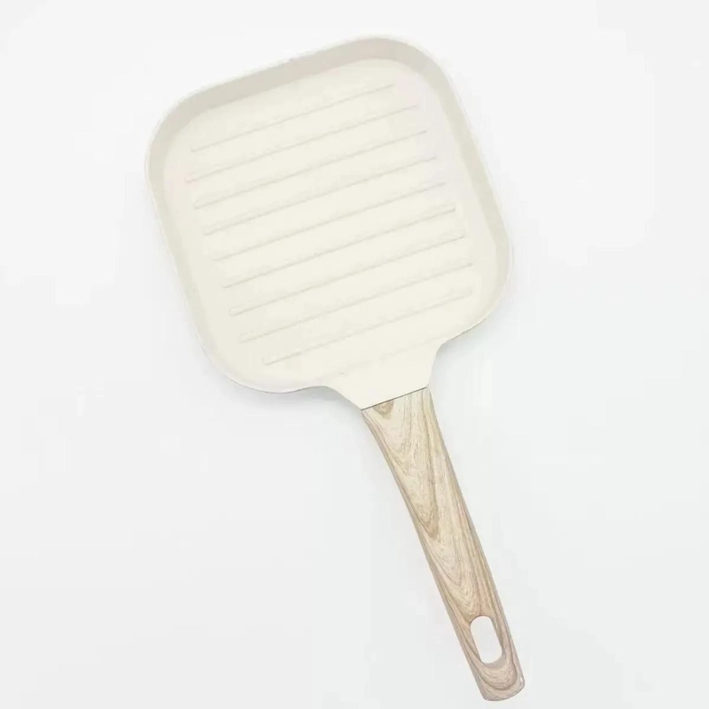 SARTE N GRILL CUADRADA ANTIADHERENTE CON MANGO DE MADERA - 3