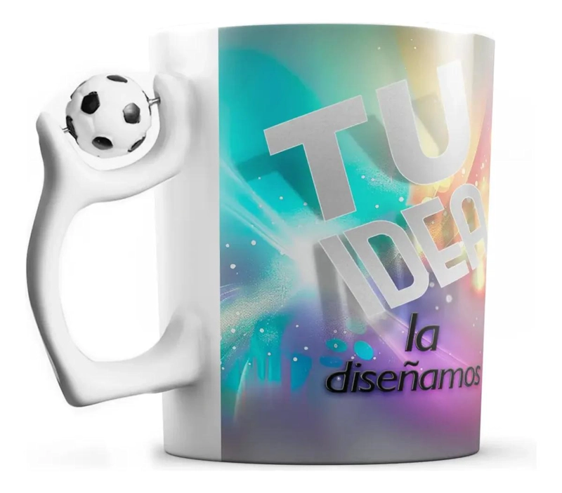 TAZA PERSONALIZADA CON ASA DE PELOTA PARA REGALOS ESPECIALES - 1