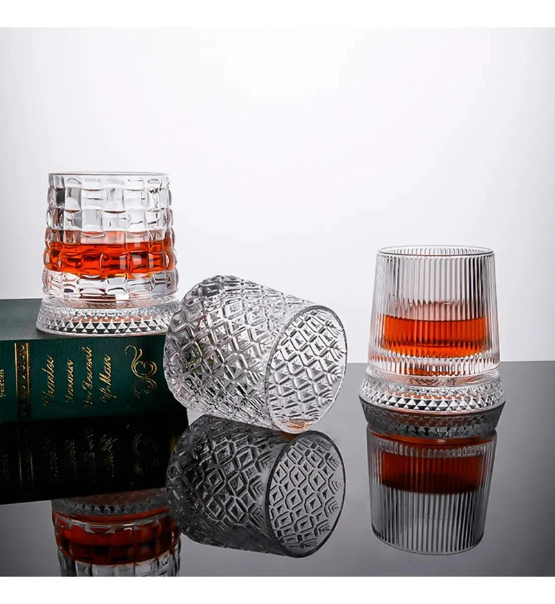 VASO GIRATORIO PARA WHISKY CON BASE 360 Y CAPACIDAD DE 280 ML - 7