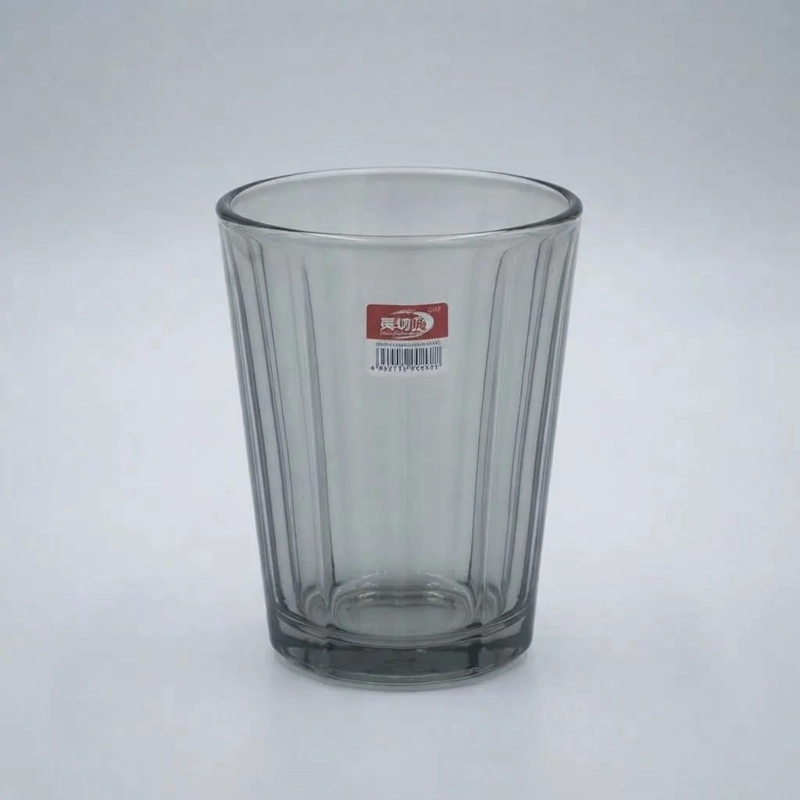 SET DE 6 VASOS DE VIDRIO TALLADOS DE 270 ML PARA BEBIDAS - 3