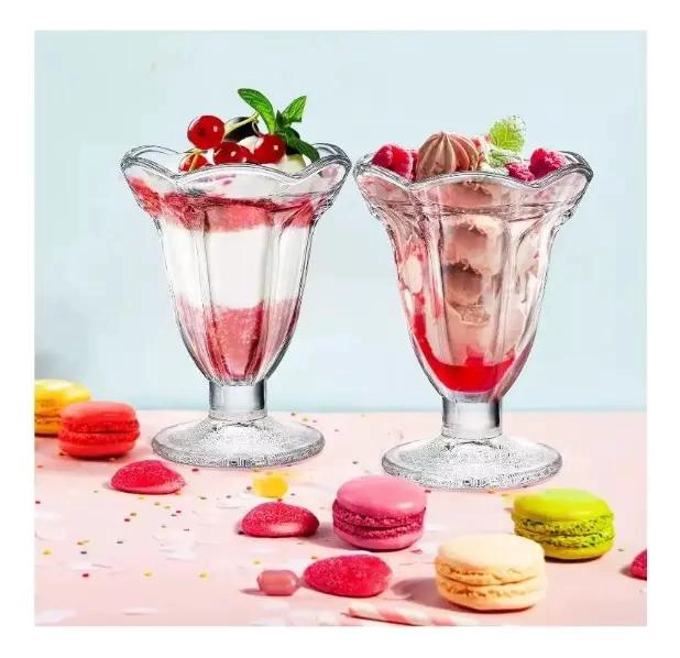 ELEGANTES COPAS DE VIDRIO PARA POSTRES Y HELADOS PACK DE 6 - 2