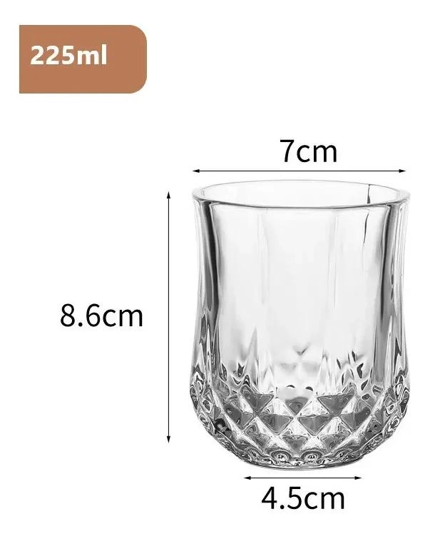 SET DE 6 VASOS DE WHISKY DE VIDRIO ELEGANTES Y DURADEROS - 4