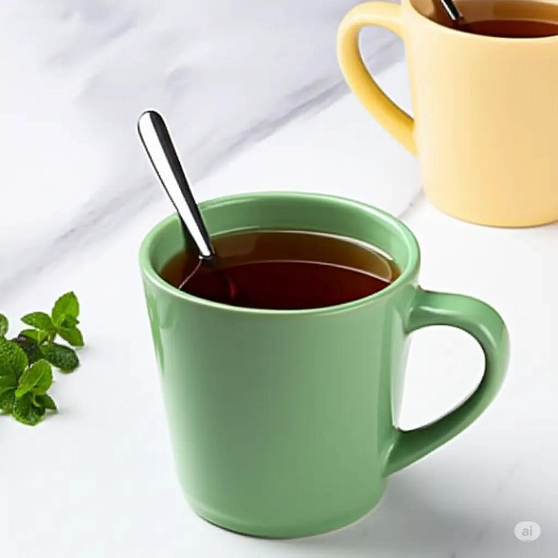 TAZA DE MELAMINA VERDE 8 OZ IDEAL PARA COCINA - 3