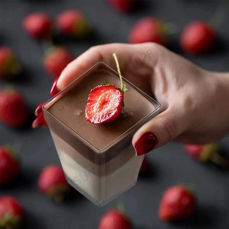 SET DE 50 VASOS DE PLASTICO PARA POSTRES Y DEGUSTACIONES - 7
