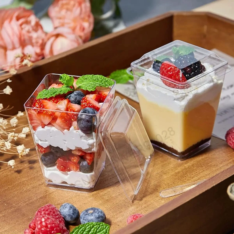 SET DE 50 VASOS DE PLASTICO PARA POSTRES Y DEGUSTACIONES - 8