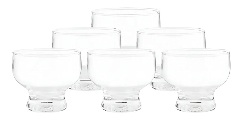 SET DE 6 COPAS DE VIDRIO PARA HELADO 225CC - 1