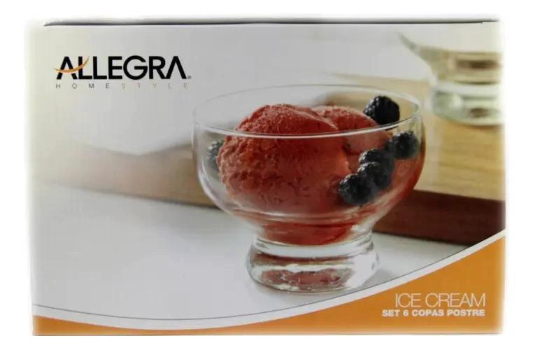 SET DE 6 COPAS DE VIDRIO PARA HELADO 225CC - 4
