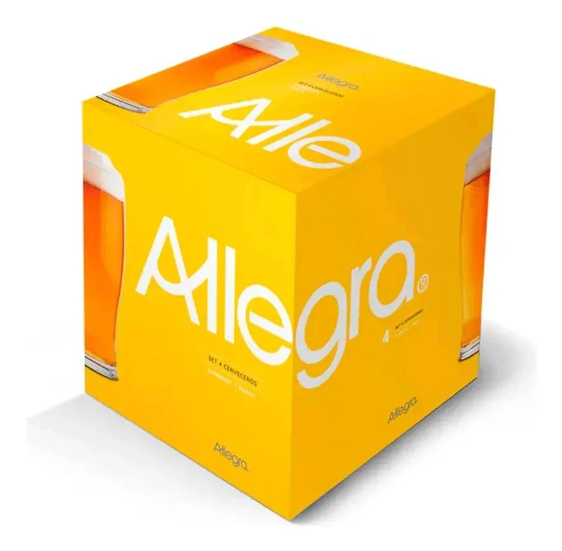 SET DE 4 VASOS CERVECEROS DE VIDRIO 560ML TRANSPARENTE - 5