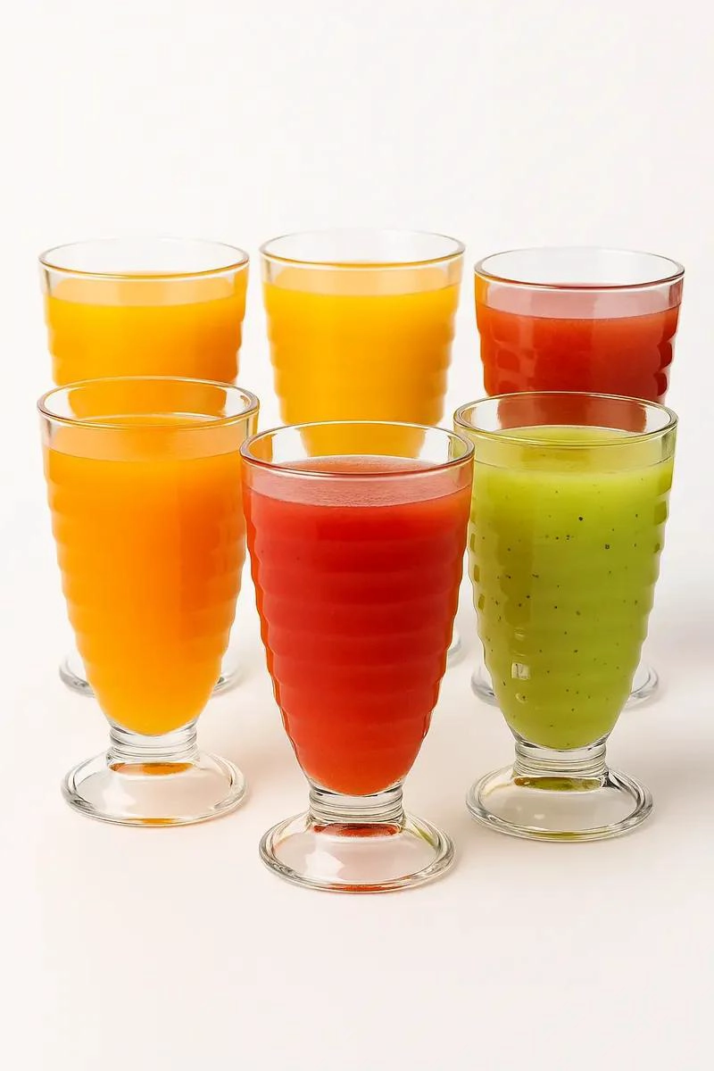 SET DE 6 COPAS DE VIDRIO PARA POSTRES Y BEBIDAS 380 ML - 1