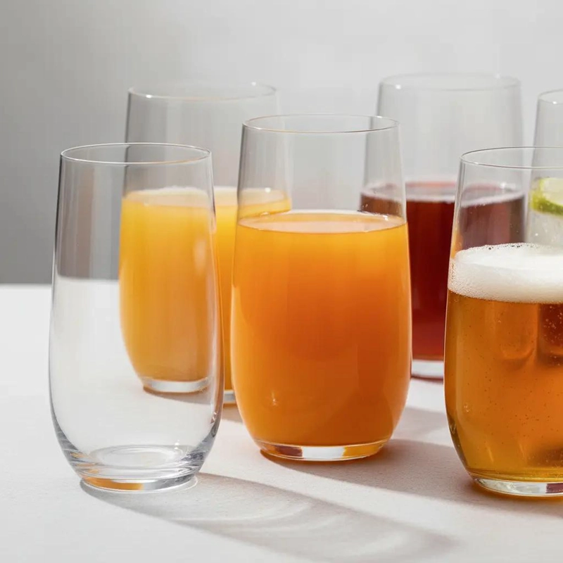 SET DE 6 VASOS DE VIDRIO RESISTENTE DE 520 ML PARA BEBIDAS - 8