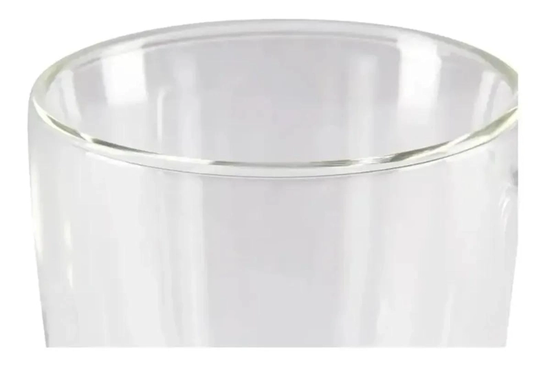 TAZON DE VIDRIO DOBLE PARED 470ML IDEAL PARA BEBIDAS Y COMIDAS - 3