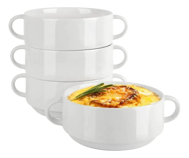 SET DE 6 POCILLOS CUENCOS DE CERAMICA PARA SOPA 260ML - 2