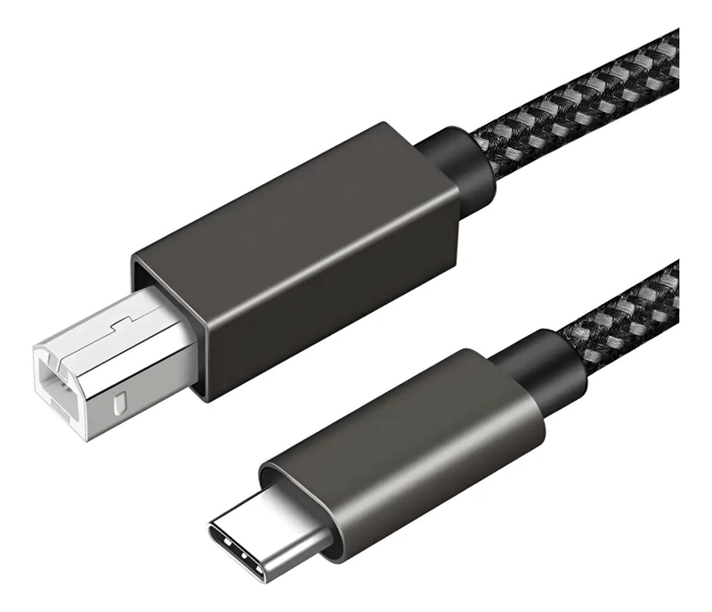 CABLE USB C A USB B DE 1.5 METROS PARA IMPRESORAS Y ESCANERES - 1