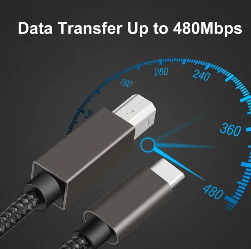 CABLE USB C A USB B DE 1.5 METROS PARA IMPRESORAS Y ESCANERES - 7