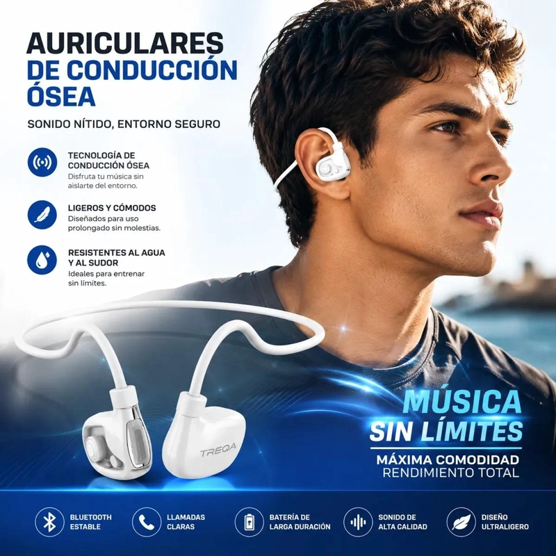 AURICULARES BLUETOOTH CONDUCCION OSEA CON MICROFONO - 5