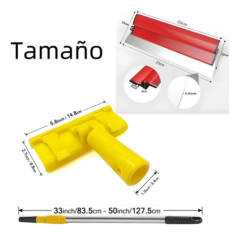 LLANA DE ENLUCIR PAREDES 25 CM CON VARILLA DE EXTENSION 1.2M - 2