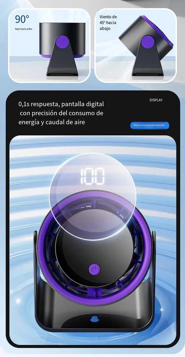 VENTILADOR USB DE ESCRITORIO COMPACTO Y EFICIENTE - 3