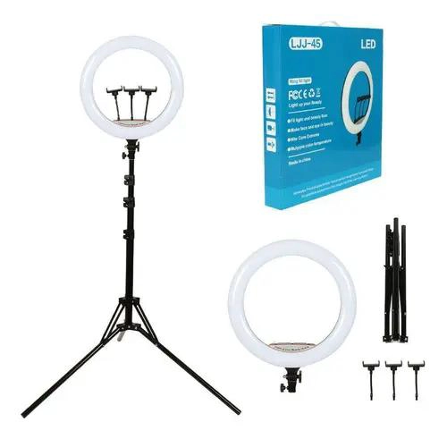 ARO LUZ LED CIRCULAR DE 18 PULGADAS CON TRIPODE AJUSTABLE - 2