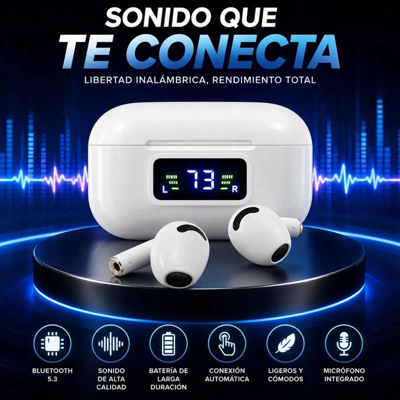 AUDIFONOS IN-EAR BLUETOOTH CON CANCELACION DE RUIDO Y MICROFONO - 3