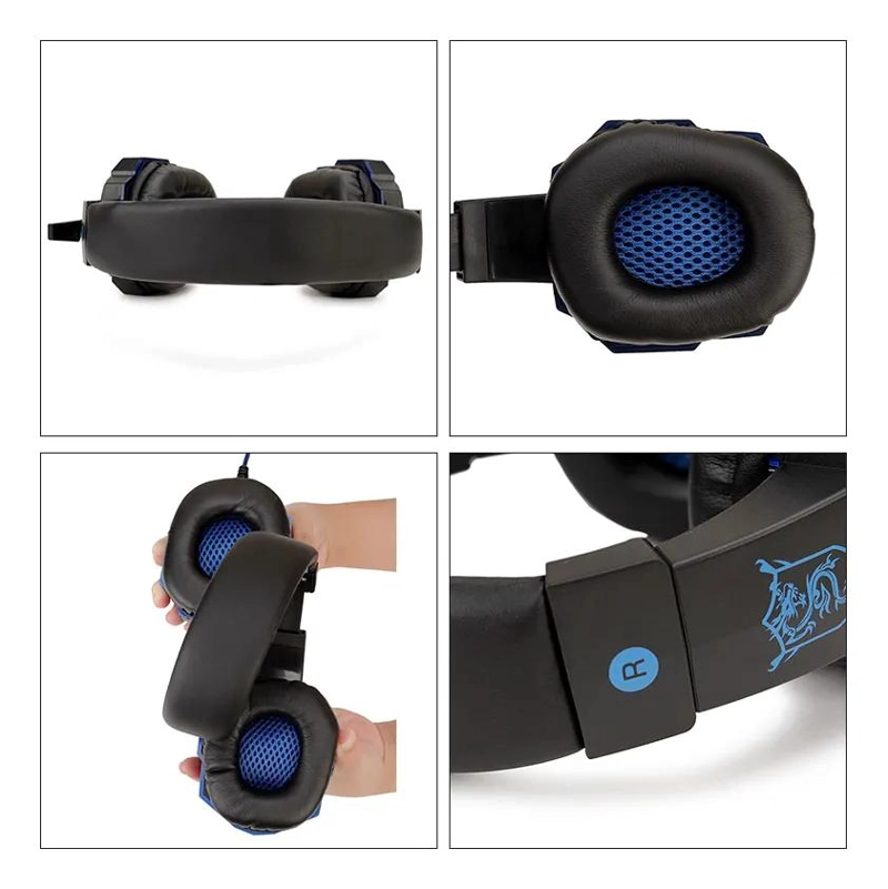 AURICULARES GAMING ESPORTS CON LUZ Y MICROFONO HD - 3