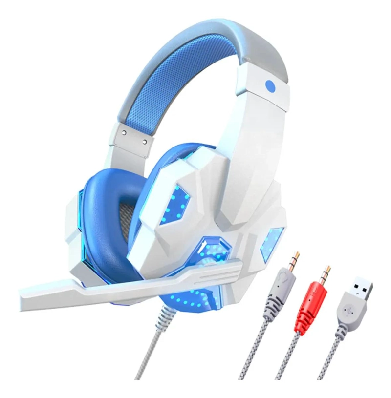 AURICULARES GAMING ESPORTS CON LUZ LED Y MICROFONO - 1