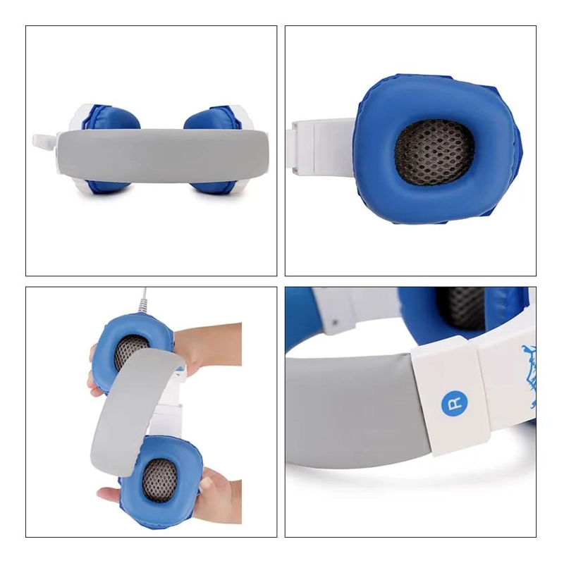 AURICULARES GAMING ESPORTS CON LUZ LED Y MICROFONO - 3