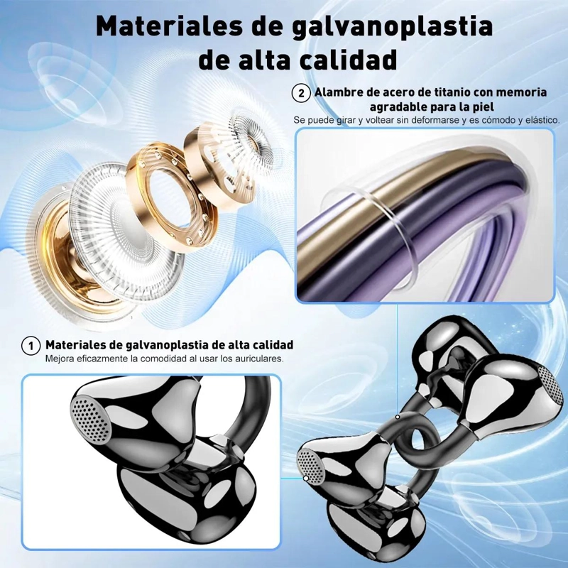 AURICULARES INALAMBRICOS CON CONDUCCION OSEA Y BLUETOOTH 6.1 - 6