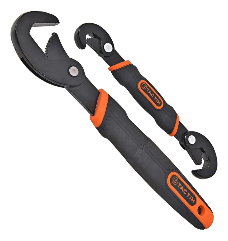 LLAVE AJUSTABLE DE ACERO PARA TUERCAS 2 PZAS - 1