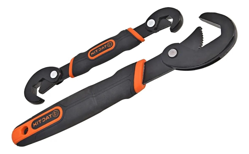 LLAVE AJUSTABLE DE ACERO PARA TUERCAS 2 PZAS - 2