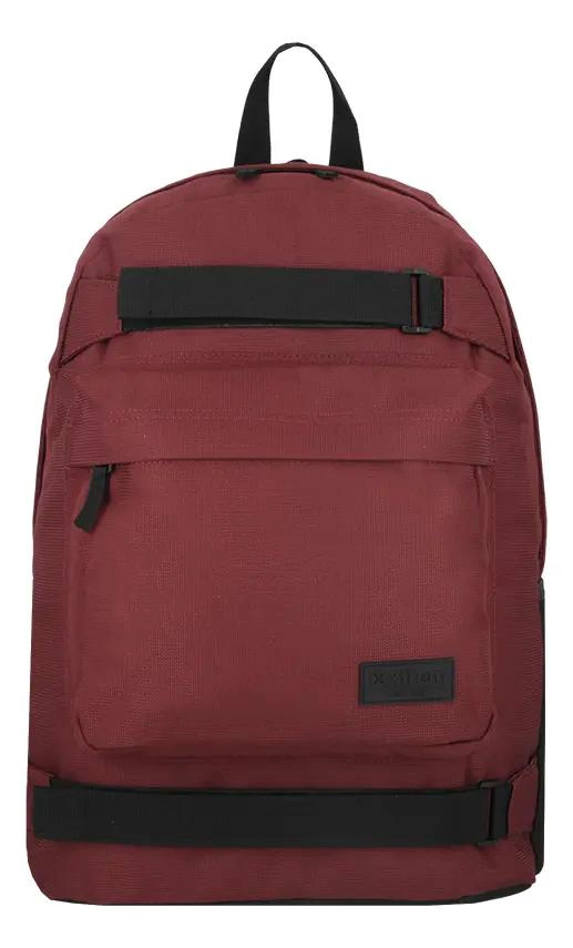 MOCHILA MODERNA PARA NOTEBOOK BURDEOS CON COMPARTIMENTOS - 1