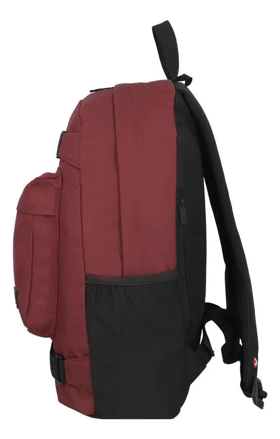 MOCHILA MODERNA PARA NOTEBOOK BURDEOS CON COMPARTIMENTOS - 3