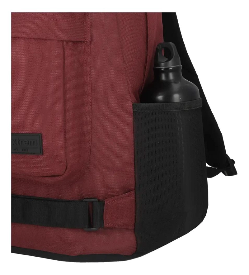 MOCHILA MODERNA PARA NOTEBOOK BURDEOS CON COMPARTIMENTOS - 4