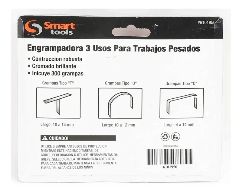 GRAPADORA EXTRA FUERTE 4-14MM CON 300 GRAPAS - 3