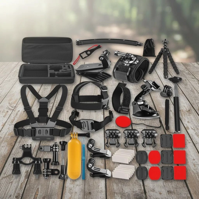 KIT COMPLETO DE ACCESORIOS PARA CAMARAS DE ACCION - 1