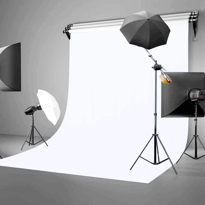 FONDO DE PANTALLA VERDE Y BLANCO PROFESIONAL 3X3M PARA FOTOGRAFIA - 2