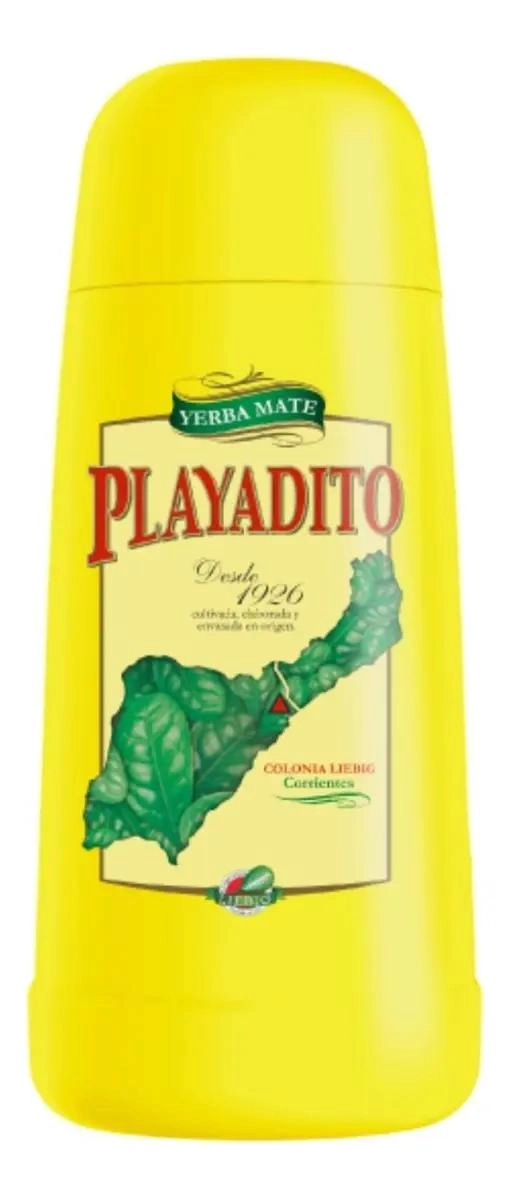 TERMO DE VIDRIO AMARILLO 1 LITRO PARA MATE - 1