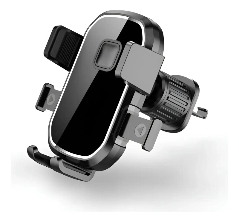SOPORTE AJUSTABLE PARA CELULAR EN REJILLA DE AUTO NEGRO - 1