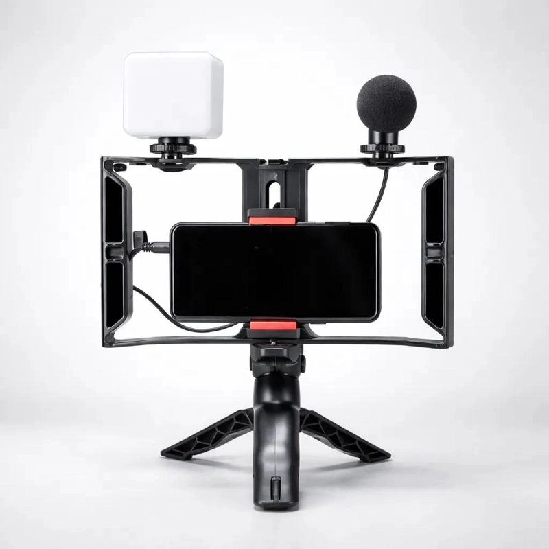 KIT DE GRABACION 5 EN 1 PARA VLOG CON LUZ Y MICROFONO - 8