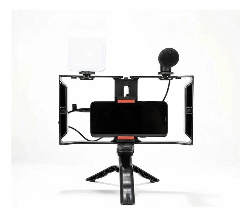 KIT DE GRABACION 5 EN 1 PARA VLOG CON LUZ Y MICROFONO - 9