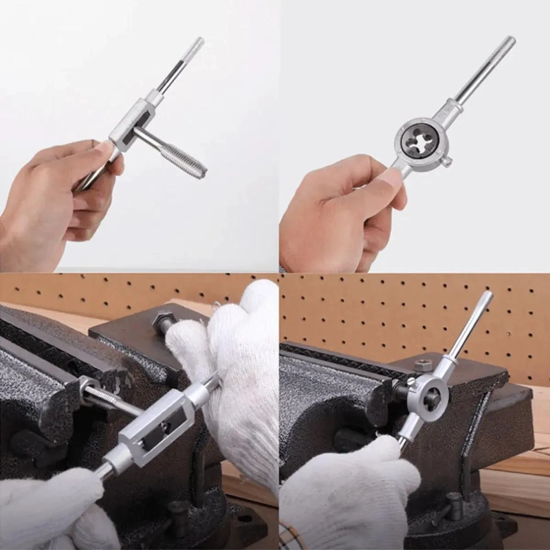 JUEGO DE MACHOS Y TERRAJAS ME TRICOS 10 PIEZAS PARA TALLER - 5