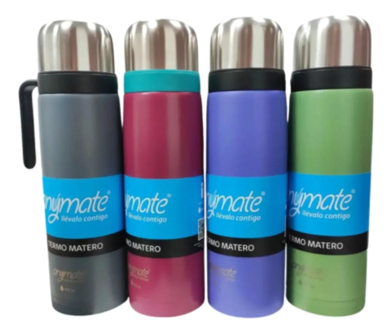 TERMO DE ACERO INOXIDABLE 900ML CON DOBLE PICO VERTEDOR - 1