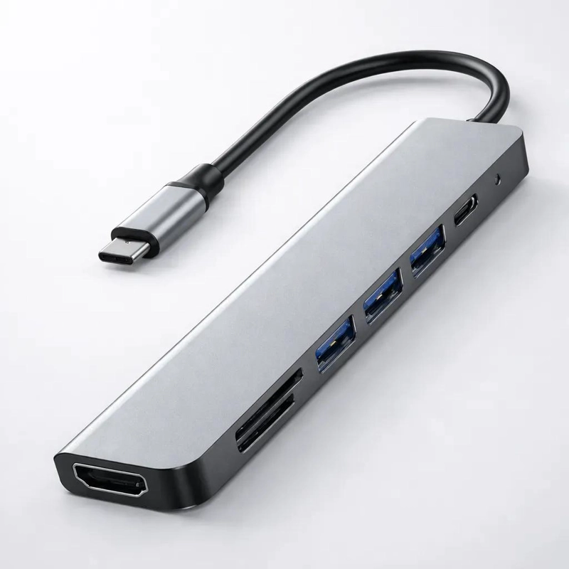 HUB 7 EN 1 TIPO C CON HDMI, USB Y LECTOR DE TARJETAS - 3
