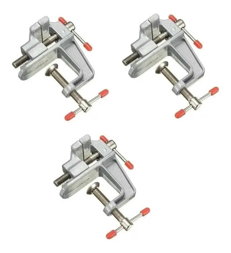 PACK DE 3 MINI TORNILLOS DE BANCO DE MESA PARA PROYECTOS - 1
