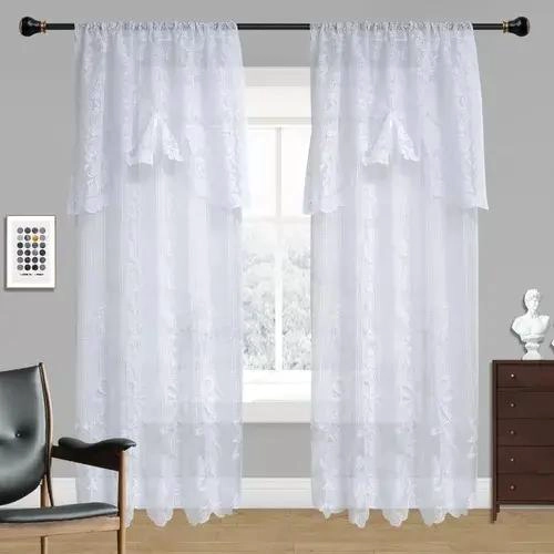 VISILLO DE ENCAJE 140X230 CM EN PAÑOS PARA DECORACION - 2