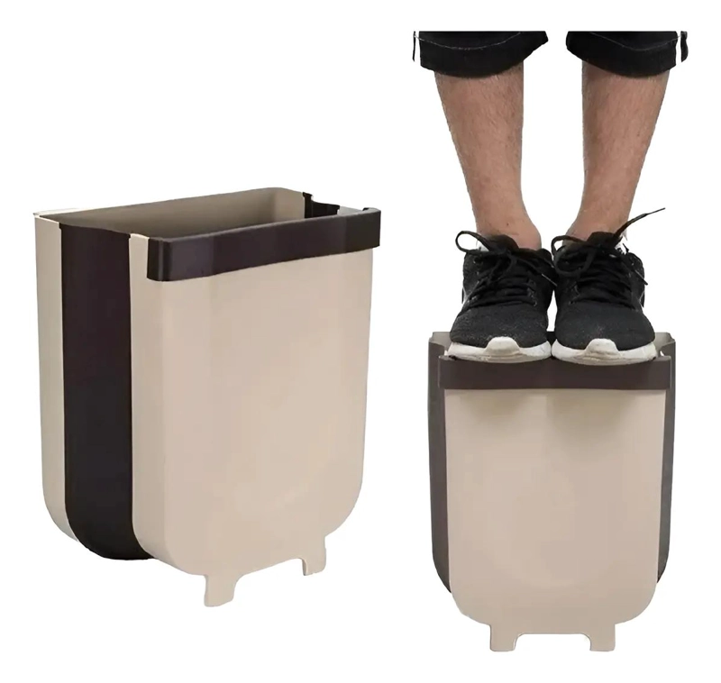 BASURERO PLEGABLE ERGONOMICO PARA HOGAR Y VEHICULO - 3