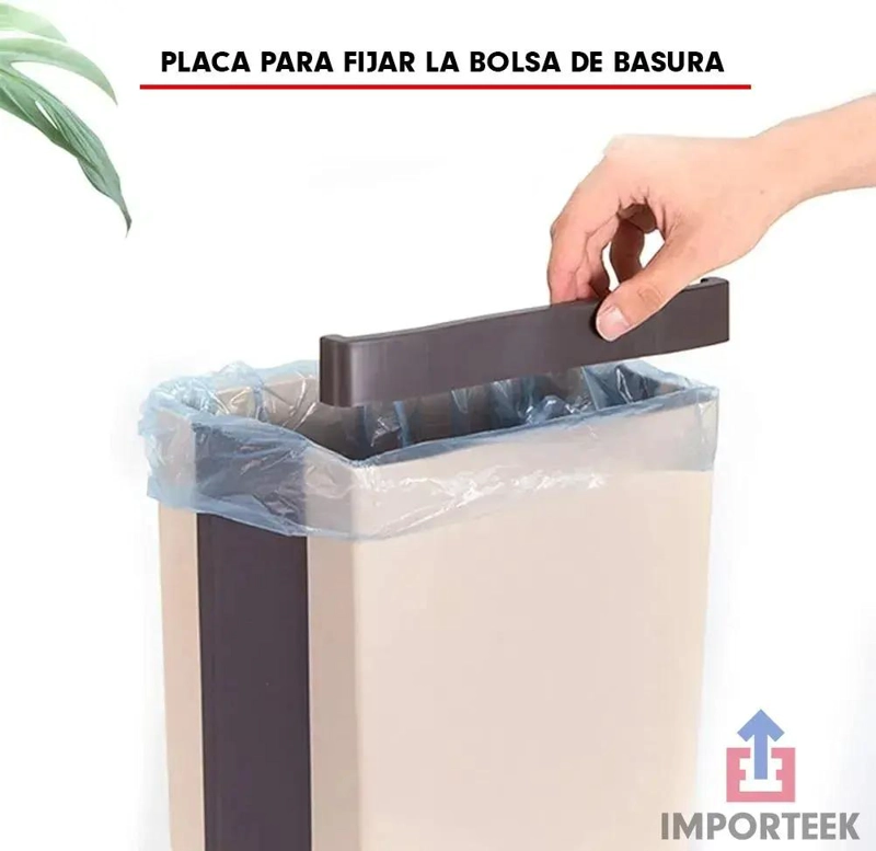 BASURERO PLEGABLE ERGONOMICO PARA HOGAR Y VEHICULO - 8