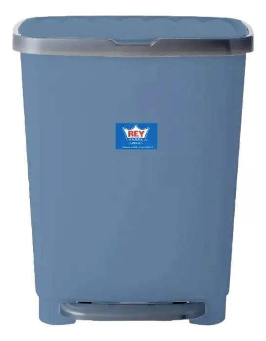 BASURERO DE PEDAL 25 LITROS AZUL PARA HOGAR Y OFICINA - 1