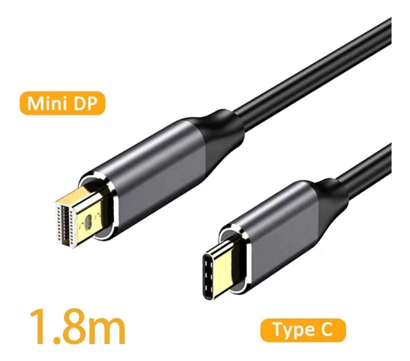 CABLE ADAPTADOR USB-C A MINI DISPLAYPORT 1,8M 4K 60HZ - 3