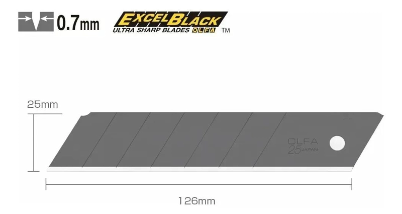 CUCHILLAS DE REPUESTO PARA CUTTER 25MM PACK DE 5 - 8